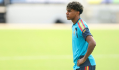 Lamine Yamal, l'attaquant de l'équipe d'Espagne, lors d'une séance d'entraînement, à Atlanta, le 20 juin 2026 ( GETTY IMAGES NORTH AMERICA / Florencia Tan Jun )