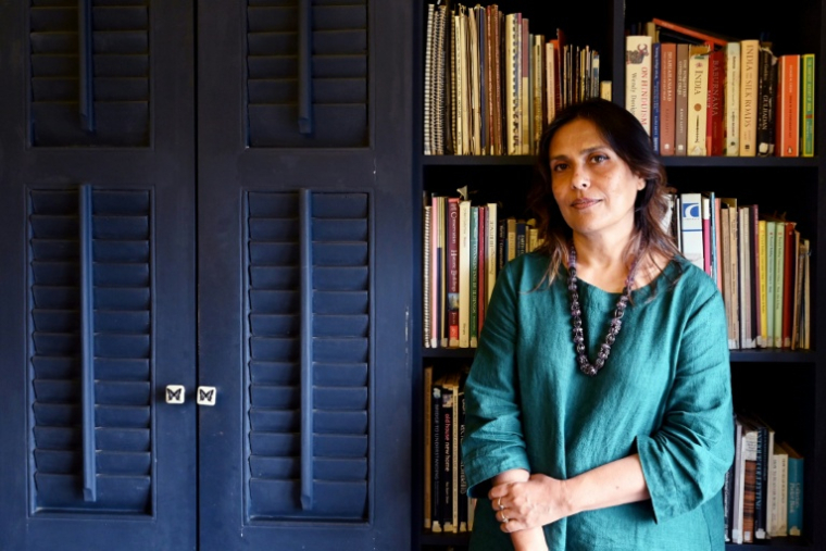 L'architecte indienne Abha Narain Lambah dans son bureau, le 22 septembre 2026 à Bombay ( AFP / Indranil MUKHERJEE )