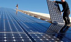 Des panneaux solaires dans une ferme de Weinbourg