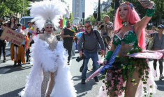 Marche des fiertés pour la défense des droits des personnes LGBT+, le 3 octobre 2026 à Paris     ( AFP / Kenzo TRIBOUILLARD )