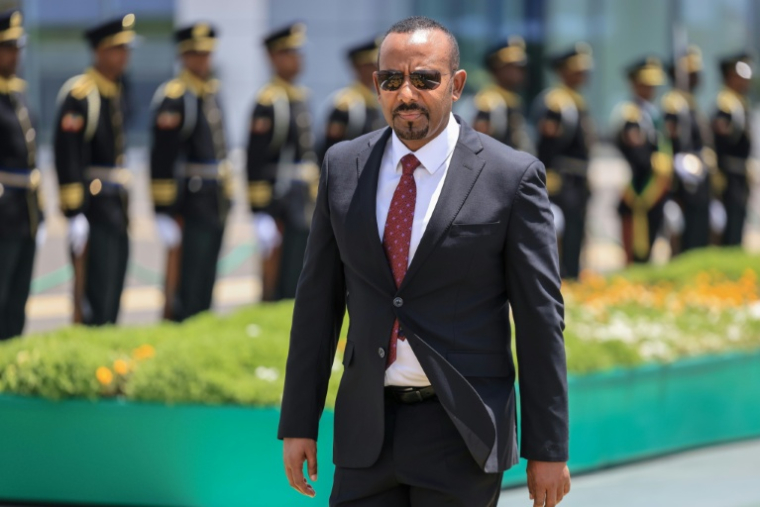 Le Premier ministre éthiopien Abiy Ahmed à l'aéroport d'Addis Abeba, le 13 mai 2026 ( AFP / Ludovic MARIN )