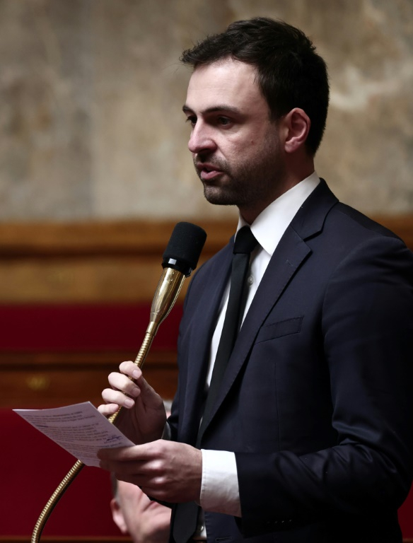Le député Horizons et Indépendants Pierre Henriet s'exprime lors d'une séance de questions au gouvernement à l'Assemblée nationale, à Paris, le 19 mars 2025 ( AFP / Thibaud MORITZ )