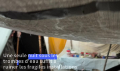 Trempés sous leurs tentes, des Gazaouis affrontent la pluie hivernale