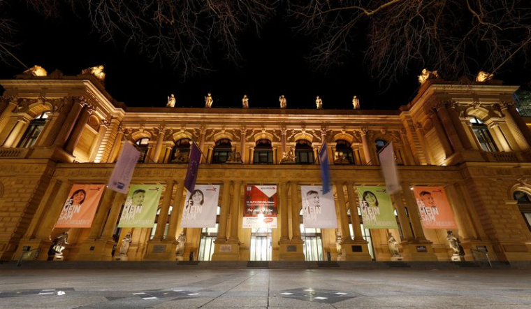 Vue générale de la bourse allemande (Deutsche Boerse) à Francfort