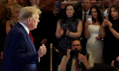 Ancien président américain Trump lors d'une conférence de presse, à New York