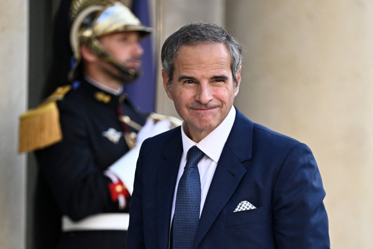 Le chef de l'Agence internationale de l'énergie atomique (AIEA), Rafael Grossi, à Paris le 25 juin 2025. ( AFP / JULIEN DE ROSA )
