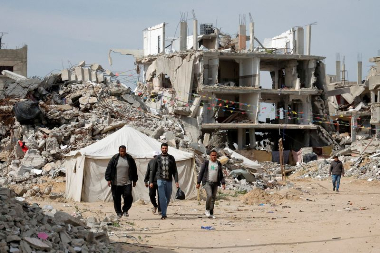 Maisons détruites pendant l'offensive israélienne, à Rafah