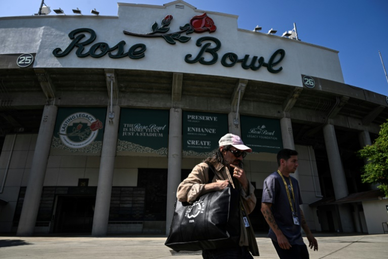 Le Rose Bowl de Pasadena en Californie, le 12 juin 2025, où le PSG doit affronter le 15 l'Atlético Madrid, lors du Mondial des clubs ( AFP / Yuri CORTEZ )