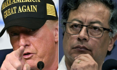 Le président américain Donald Trump a accusé dimanche son homologue colombien Gustavo Petro de tolérer la production de drogue et a annoncé qu'il mettrait fin aux "paiements et subventions à grande échelle" versés à ce pays d'Amérique du Sud. ( AFP / Joaquín Sarmiento )
