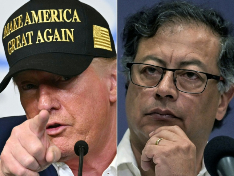 Le président américain Donald Trump a accusé dimanche son homologue colombien Gustavo Petro de tolérer la production de drogue et a annoncé qu'il mettrait fin aux "paiements et subventions à grande échelle" versés à ce pays d'Amérique du Sud. ( AFP / Joaquín Sarmiento )
