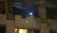 Une chambre de l'hôtel Ramada de Beyrouth après une frappe israélienne, le 8 mars 2026 ( AFP / Ibrahim AMRO )