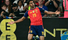 Lamine Yamal, auteur de l'ouverture du score pour l'Espagne face à l'Angleterre, le 26 septembre 2026 à Wembley ( AFP / Ben STANSALL )