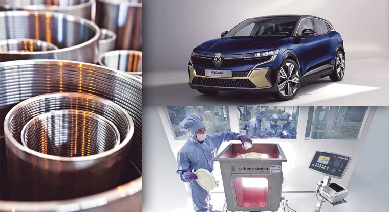Dans notre sélection, nous avons retenu des titres encore très décotés, tels Renault (automobile) et Vallourec (parapétrolier), que nous mixons avec des valeurs de croissance, comme la biotech Sartorius Stedim. (© Renault/Sartorius/Vallourec /Fernandes)