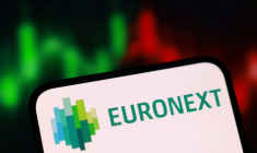 L'illustration montre le logo d'Euronext