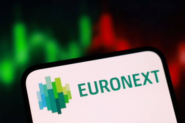 L'illustration montre le logo d'Euronext