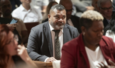 Milakulo Tukumuli, du parti Éveil océanien, à Nouméa en Nouvelle-Calédonie, le 31 juillet 2026 ( AFP / Delphine Mayeur )