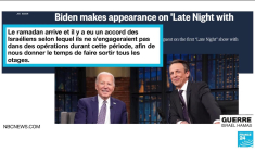 Gaza : Israël a accepté de ne pas mener d'opérations durant le Ramadan, affirme Joe Biden