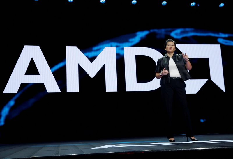Lisa Su, présidente et directrice générale d'AMD, prononce un discours liminaire lors du CES 2019 à Las Vegas
