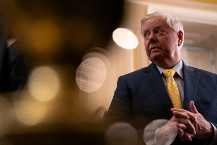 Le sénateur républicain Lindsey Graham, le 11 février 2025, à Washington ( AFP / ALLISON ROBBERT )