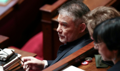 Olivier Faure, Premier secrétaire du parti socialiste à l'Assemblée nationale, Paris, le 31 octobre 2025 ( AFP / Thibaud MORITZ )