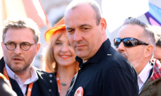Laurent Berger à Albi, le 16 février 2023. ( AFP / CHARLY TRIBALLEAU )