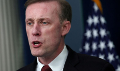 Le conseiller à la sécurité nationale Jake Sullivan lors d'une conférence de presse à la Maison Blanche