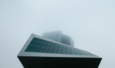 On voit ici le siège de la Banque centrale européenne à Francfort