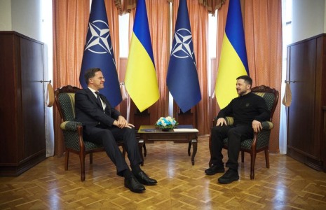 Mark Rutte et Volodimir Zelensky participent à une réunion à Odessa