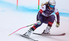 PHOTO DE FICHIER : Ski alpin - Descente féminine 3e entraînement officiel