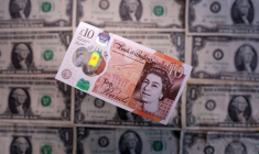 Un billet de livre sterling dans cette illustration