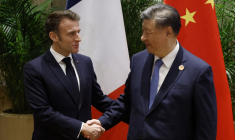 Emmanuel Macron et Xi Jinping, à Rio de Janeiro, le 19 novembre 2024 ( AFP / LUDOVIC MARIN )