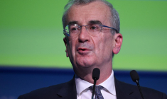 François Villeroy de Galhau, le gouverneur de la Banque de France, le 26 octobre 2021. ( AFP / ERIC PIERMONT )
