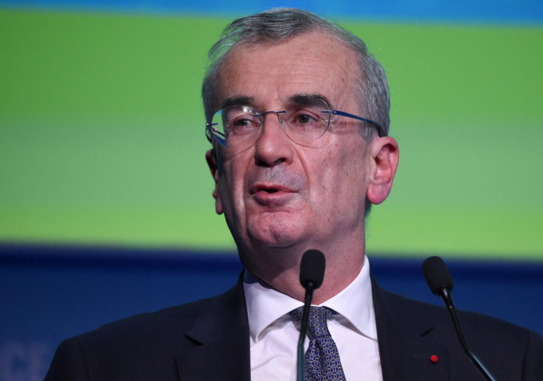 François Villeroy de Galhau, le gouverneur de la Banque de France, le 26 octobre 2021. ( AFP / ERIC PIERMONT )