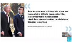 Guerre en Ukraine : à Marioupol, une opération humanitaire pas possible "à ce stade"