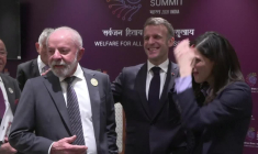 Inde: Macron rencontre le président brésilien, Luiz Inacio Lula da Silva
