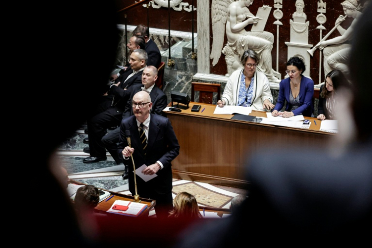 Le ministre de l'Economie, Roland Lescure, à l'Assemblée nationale, le 24 mars 2026 à Paris ( AFP / STEPHANE DE SAKUTIN )