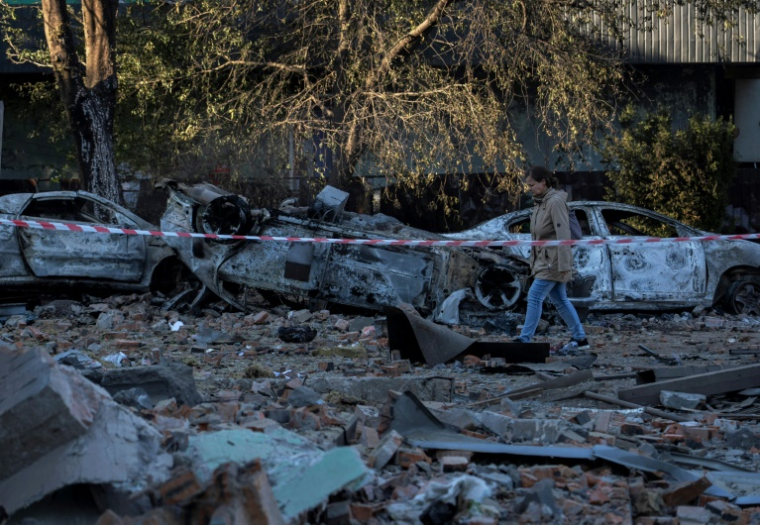 Attaque massive russe de drones et de missiles sur l'Ukraine et la capitale Kiev le 4 juillet 2025 ( AFP / OLEKSII FILIPPOV )