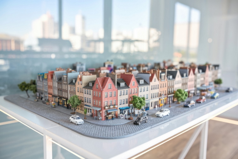 Devenue depuis un instrument privilégié du cinéaste, la miniature lui sert aussi bien pour la préparation de sa mise en scène que pour le tournage de ses plans. (crédit : Adobe Stock / photo générée par IA)