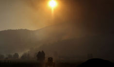 Un incendie de forêt dans les zones rurales de Santiago, au Chili