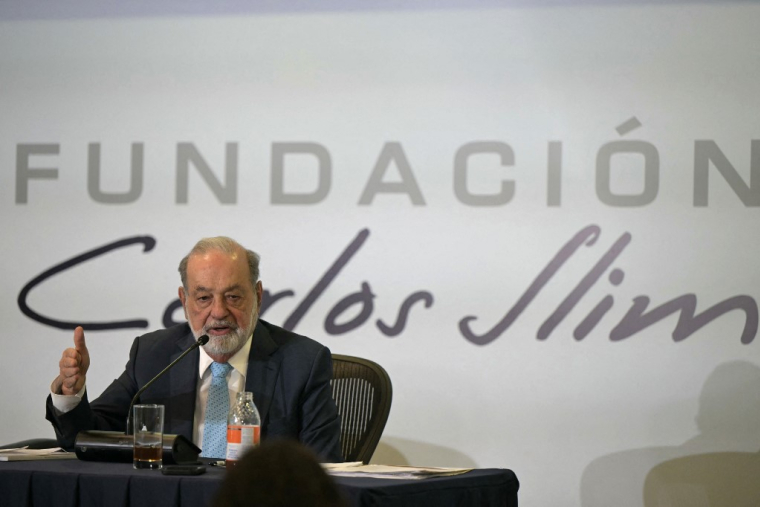 Carlos Slim à Mexico, au Mexique, le 10 février 2025. ( AFP / YURI CORTEZ )