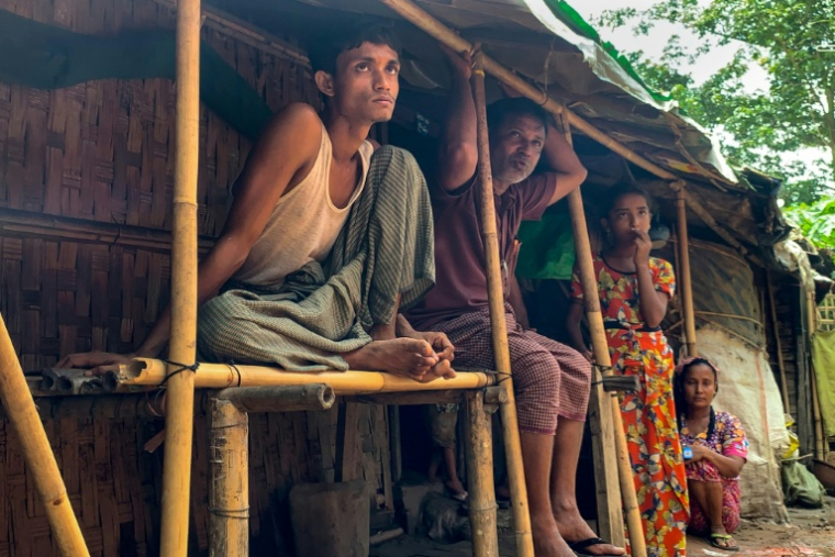 Des Rohingyas déplacés dans le camp de Thet Kay Pyin à Sittwe, dans l'Etat de Rakhine, en Birmanie, le 5 juin 2021 ( AFP / STR )