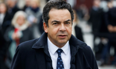 Le journaliste Patrick Cohen, le 14 février 2024 à Paris ( AFP / Ludovic MARIN )