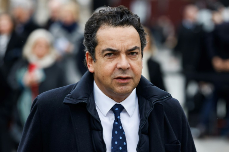 Le journaliste Patrick Cohen, le 14 février 2024 à Paris ( AFP / Ludovic MARIN )