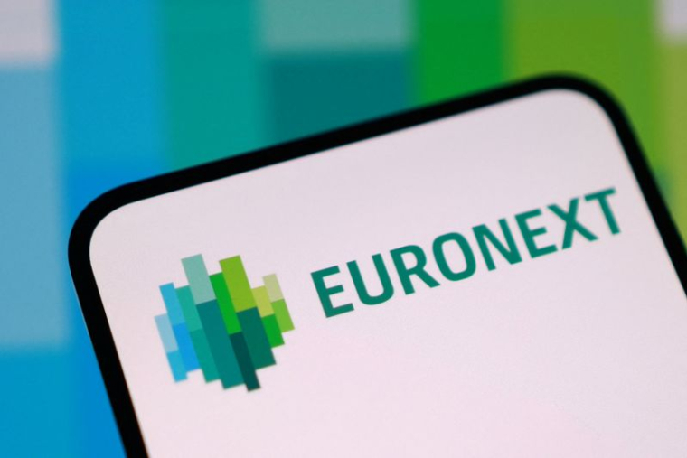 L'illustration montre le logo d'Euronext
