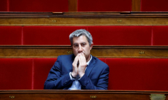 Le député François Ruffin le 13 mai 2025 à l'Assemblée nationale à Paris  ( AFP / Ludovic MARIN )