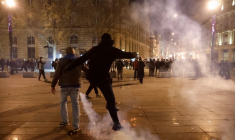 Photo d'une manifestation contre la réforme des retraites