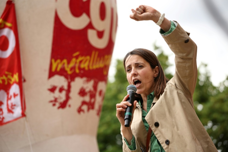 La secrétaire générale de la CGT Sophie Binet à Paris le 11 juin 2026 ( AFP / SIMON WOHLFAHRT )