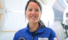 L'astronaute française Sophie Adenot après une conférence de presse de l'Agence spatiale européenne (ESA) à Cologne, en Allemagne, le 3 mai 2023 ( AFP / Ina FASSBENDER )