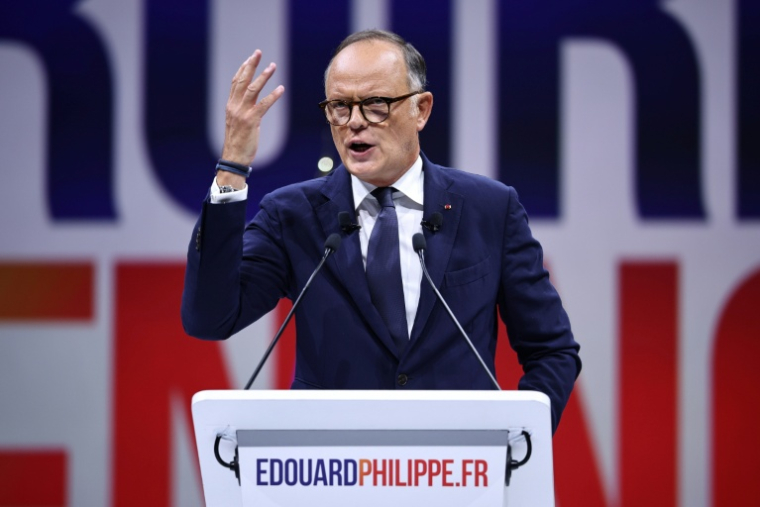 Edouard Philippe, président d'Horizons, à Paris le 5 juillet 2026 ( AFP / SIMON WOHLFAHRT )