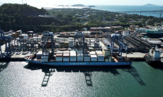 Vue aérienne du port de Balboa à Panama, le 30 janvier 2026 ( AFP / MARTIN BERNETTI )